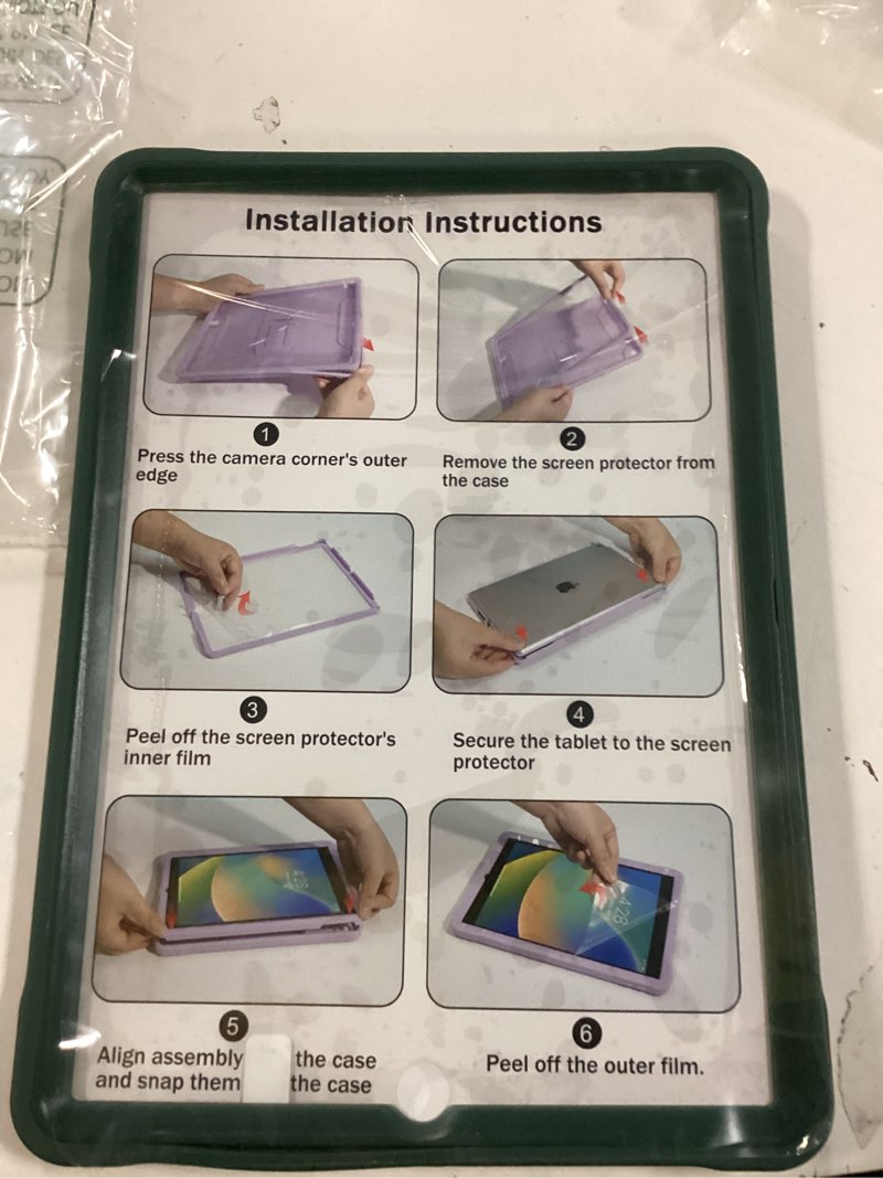 Condition photo showing As Is for Soke Case for iPad 6th/5th Generation 9.7 Inch 2018/2017,with Built-in Screen Protector and Kickstand, Rugged Full-Body Heavy Duty Protective Cover for Apple iPad Air 2 /Pro 9.7 - Midnight Green