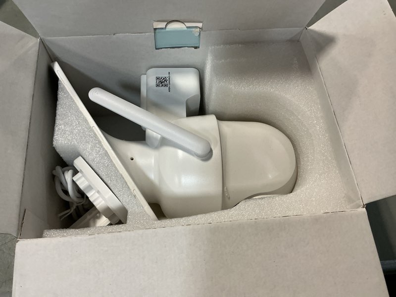 Condition photo showing As Is for ANRAN Solar Security Cameras Wireless Outdoor,2K Cameras for Home Security with Fixed Solar Panel, 360° PTZ for Home Surveillance,2.4G WiFi, PIR Human Detection, 3MP Color Night Vision, 2 Pack White-3MP-2pcs