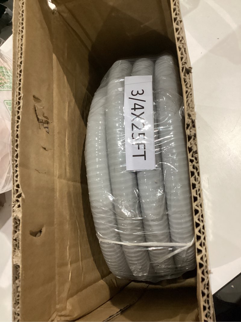 QSHFTO 3/4 Inch Liquid-Tight Conduit and Connector Kit - 25 FT Non-Metallic Electrical Conduit with 