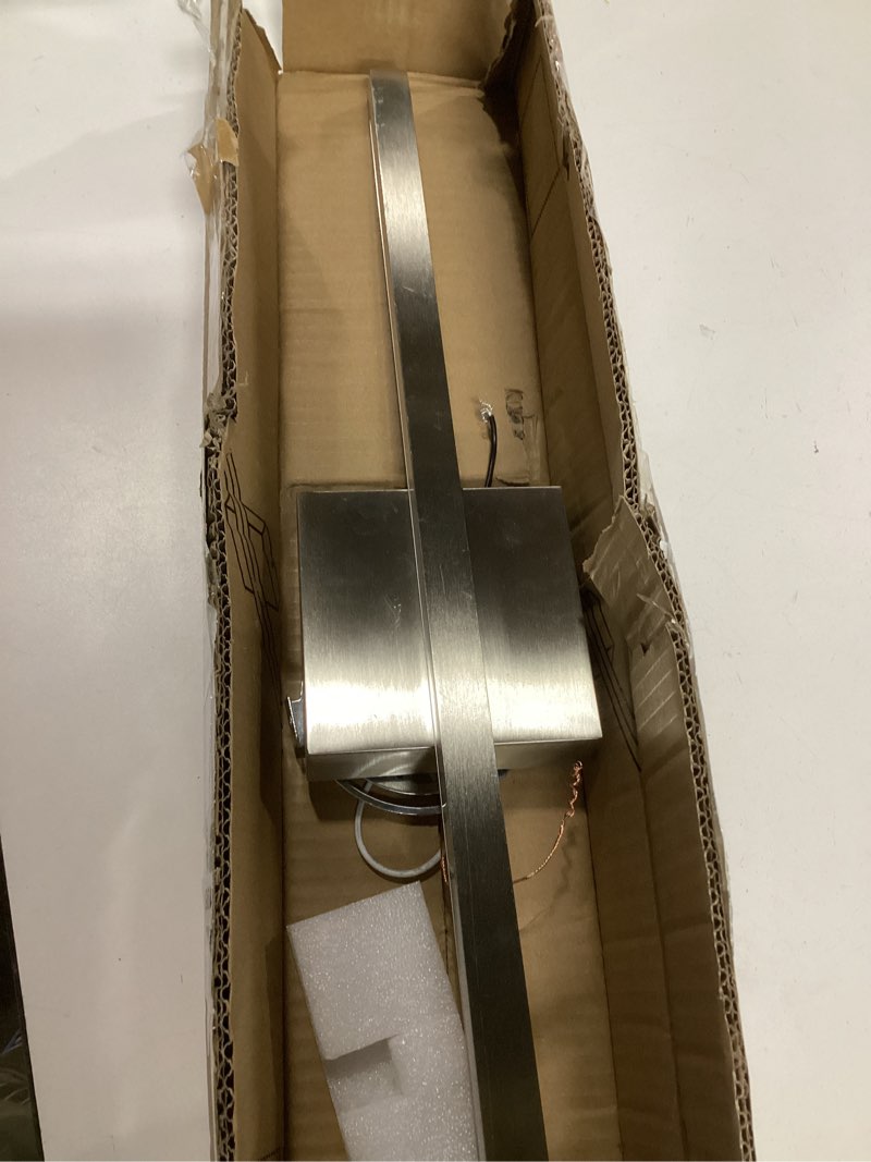 Condition photo showing As Is for Brushed Nickel Vanity Light for Bathroom - 23.6inch Bathroom Vanity Light Fixture Dimmable 5CCT Modern Bathrooms Sconce 18W LED Bathrooms Wall Lighting Fixture Over Mirror Brushed Nickel 24inch