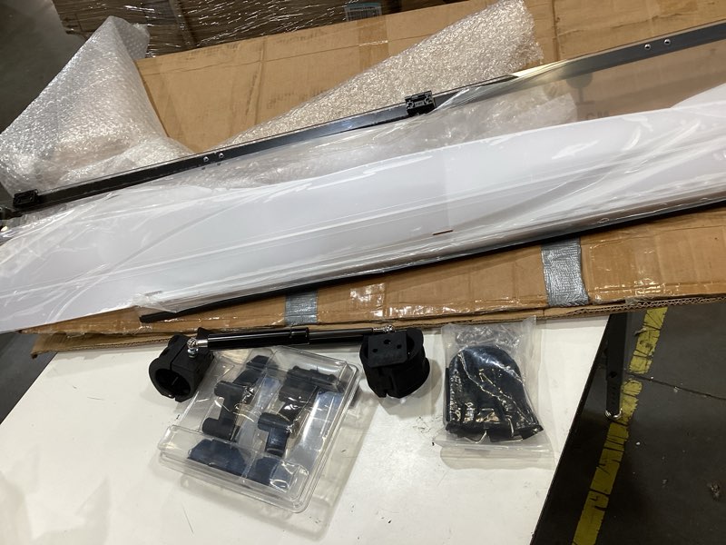 Condition photo showing As Is for superatv heavy duty scratch resistant 3-in-1 flip windshield for kawasaki mule pro fxt / fx / dxt / dx (2015+) - set to vented, closed, or open - easy to install - 250 times stronger than glass