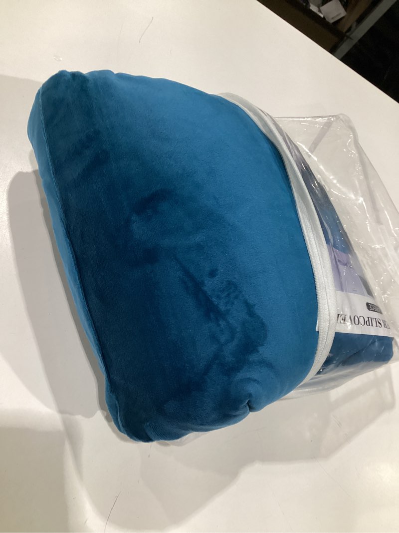 Condition photo showing As Is for H.VERSAILTEX Velvet Stretch Recliner Couch Covers 4-Pieces Style Recliner Chair Covers Recliner Cover for Reclining Chair Slipcovers Feature Non Slip Form Fitted Thick Soft Washable, Deep Teal Recliner Chair Deep Teal