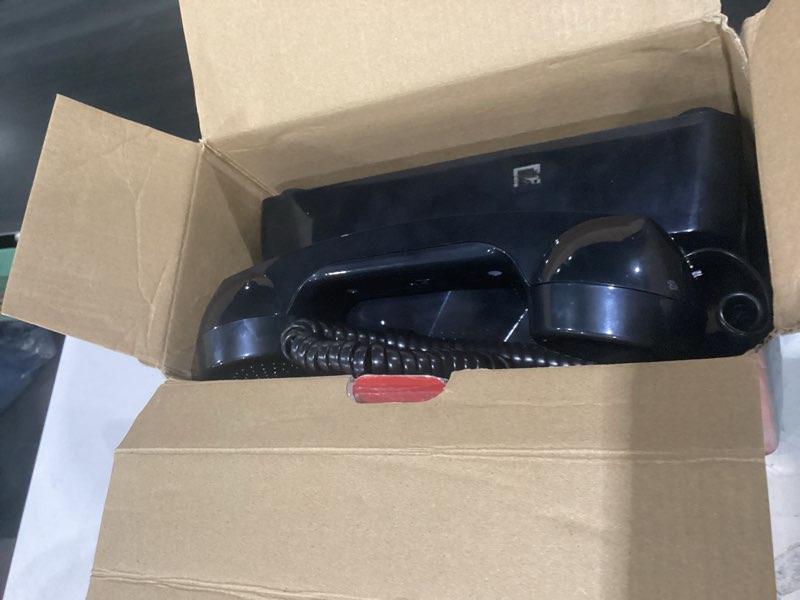 Condition photo showing Good Condition for classic vintage cord phones for landline old telephone with mechanical ringer volume control retro analog desk phone for home house school, black