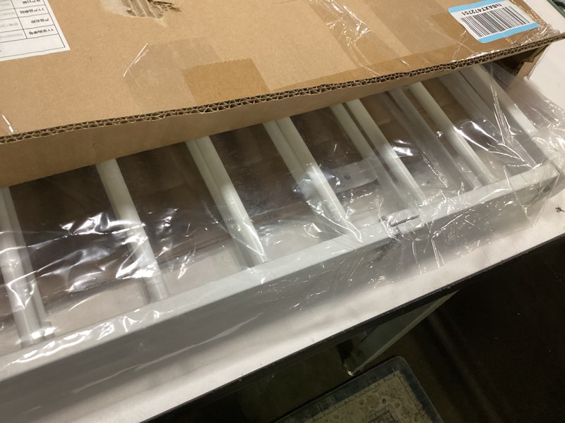 Condition photo showing Good Condition for Babelio Baby Gate for Stairs, Kitchen & Doorways, 26-43" W 28" H No Bottom Bar| Easy Installation| One-Handed Operation| Auto-Close| Hardware Mount (Drill Needed) Safety Dog/Pet Gate Indoor (White)