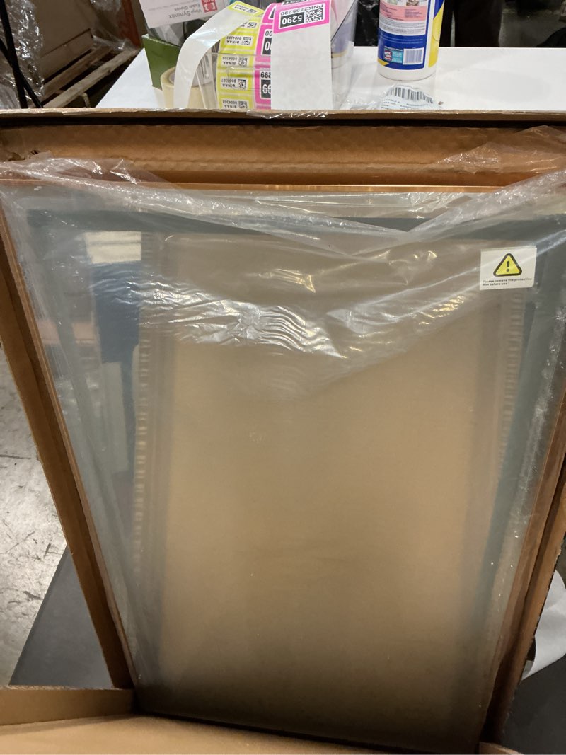 Condition photo showing Good Condition for 24"x 40" LED Bathroom Mirror with Gold Frame, Front Light and Backlit, Stepless Dimmable, Anti-Fog, Shatter-Proof, Memory, 3 Colors, LED Vanity Mirror 40"L x 24"W Gold Frame