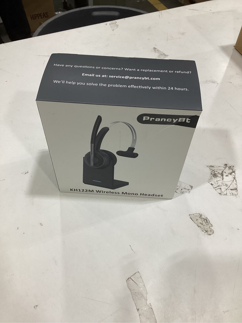 Condition photo showing New/Like New for Bluetooth Headset, Wireless Headset with Microphone for PC, V5.2 Computer Headset with Noise Cancelling Mic, USB Dongle, Charging Base & Mute Button for Work, Cell Phones, Computer (Black)