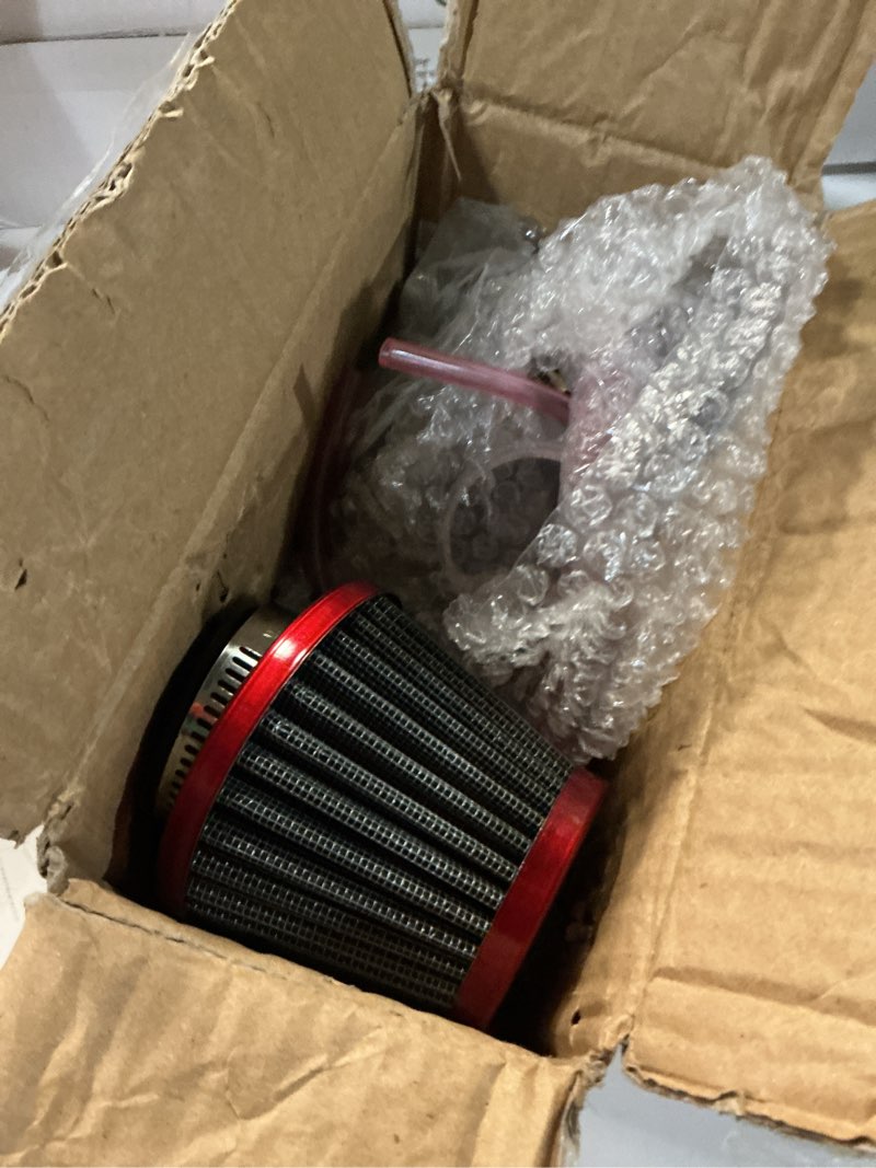 Condition photo showing As Is for fvrito performance vm22 26mm carburetor carb for predator 212cc 196cc coleman ct200u bt200x mini bike kt196 go kart gx160 gx200 6.5hp clone engine with 38mm air filter intake manifold stage 1 kit red a-red