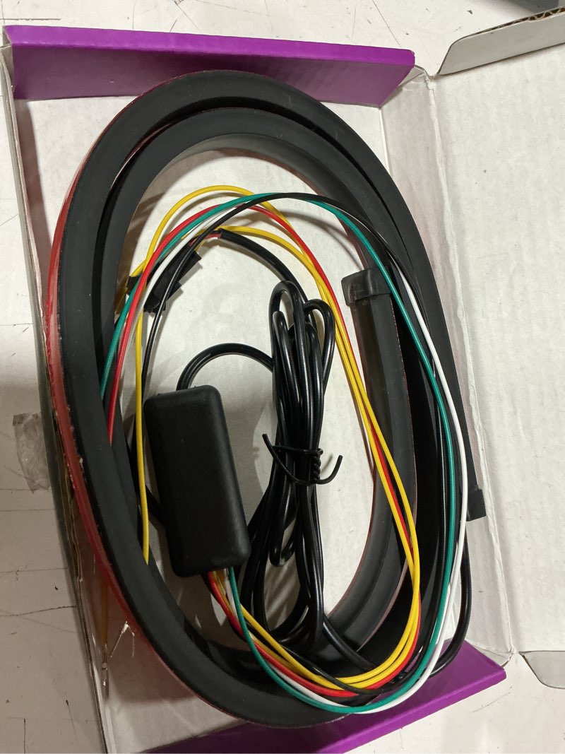 Condition photo showing As Is for keiurot led third brake light strip with sequential turn signal, double flash warning light flexible high mount stop light lamp red strip dc-12v (40”1m/1set)