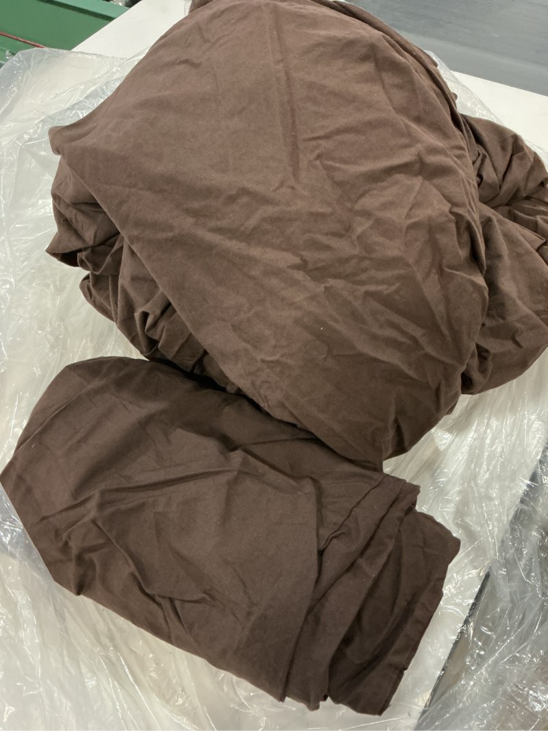 Condition photo showing Good Condition for organic crisp percale fitted sheet set, king, espresso