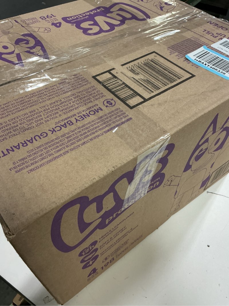 Condition photo showing New/Like New for Luvs Size 4 Baby Diapers, Platinum Protection Bluey Diapers for Day & Night, Size 4, 198 Count (Packaging May Vary) Size 4 198