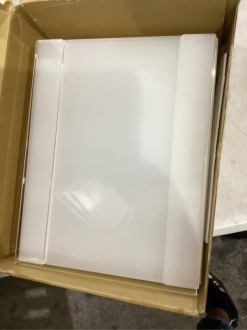 Condition photo showing New/Like New for 15 Pcs 8.5"×11 Acrylic Sign Holder Wall Mount, Horizontal, No Drilling Clear Wall Frame, Door Sign Holder with Adhesive Tape, for Offices Shop, Promotions, Homes Restaurants, Photo, Picture, Events, Meeting 15 Pcs- 8.5"×11"