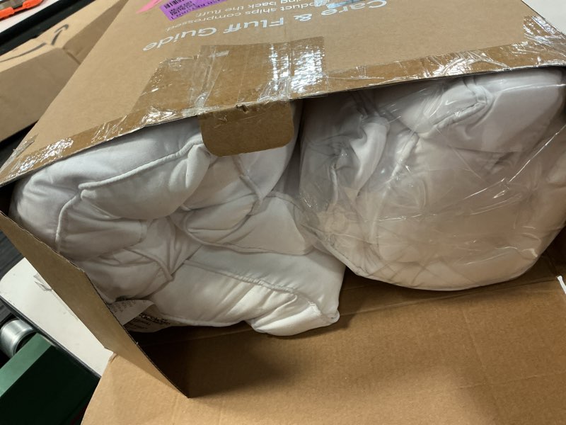 Condition photo showing Good Condition for bed pillows for sleeping standard size set of 2 - super soft & fluffy w/ down alternative filling - hotel luxury quality, gusseted pillow for back, stomach & side sleepers - comfy & breathable - white standard white