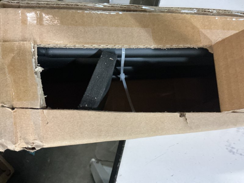 Condition photo showing New/Like New for Double Curtain Rods 72-144 Inches with Round Finials, 1 Inch Heavy Duty Drapery Rod with Unique Aluminum Alloy Brackets for Windows, Sliding Door, Patio, Bedroom, Living Room Decoration, Matte Black Matte Black 72"-144"