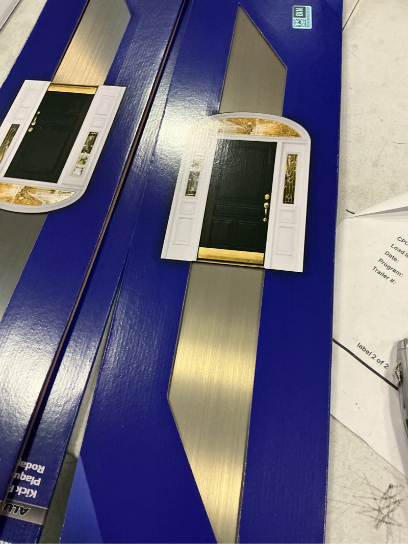 Condition photo showing New/Like New for hardware essentials 851651 hillman 852749-aluminum kick plate-antique brass f...