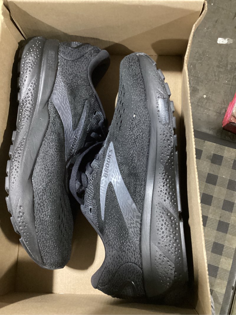 Condition photo showing Good Condition for (Similar to size 8.5)Brooks Men’s Ghost Max 3 Neutral Running & Walking Shoe 10.5 X-Wide Black/Black/Ebony