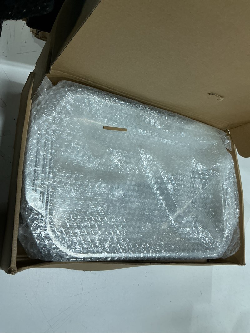 Condition photo showing New/Like New for 2 Pcs Stainless Steel Cake Pan 9 x 13 Inch Baking Pan with Handle Rectangle Baking Bakeware for Fish Cakes Breads Casseroles Vegetables Dishwasher Safe 13" X 9" Handle