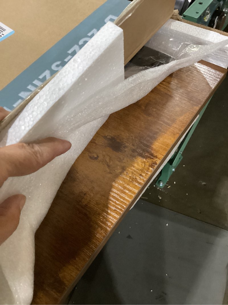 Condition photo showing Good Condition for yapamar 32 inch desk with 2 drawers bedroom vanity home office computer pc table with fabric storage bag, study writing wood deskboard for small spaces,brown 32 inch brown