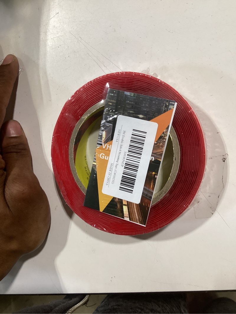 Condition photo showing New/Like New for 3m double sided mounting tape heavy duty 1''x15.4ft 0.04in thick clear 4910 adhesive waterproof foam tape for car home office decor width 1" clear 1