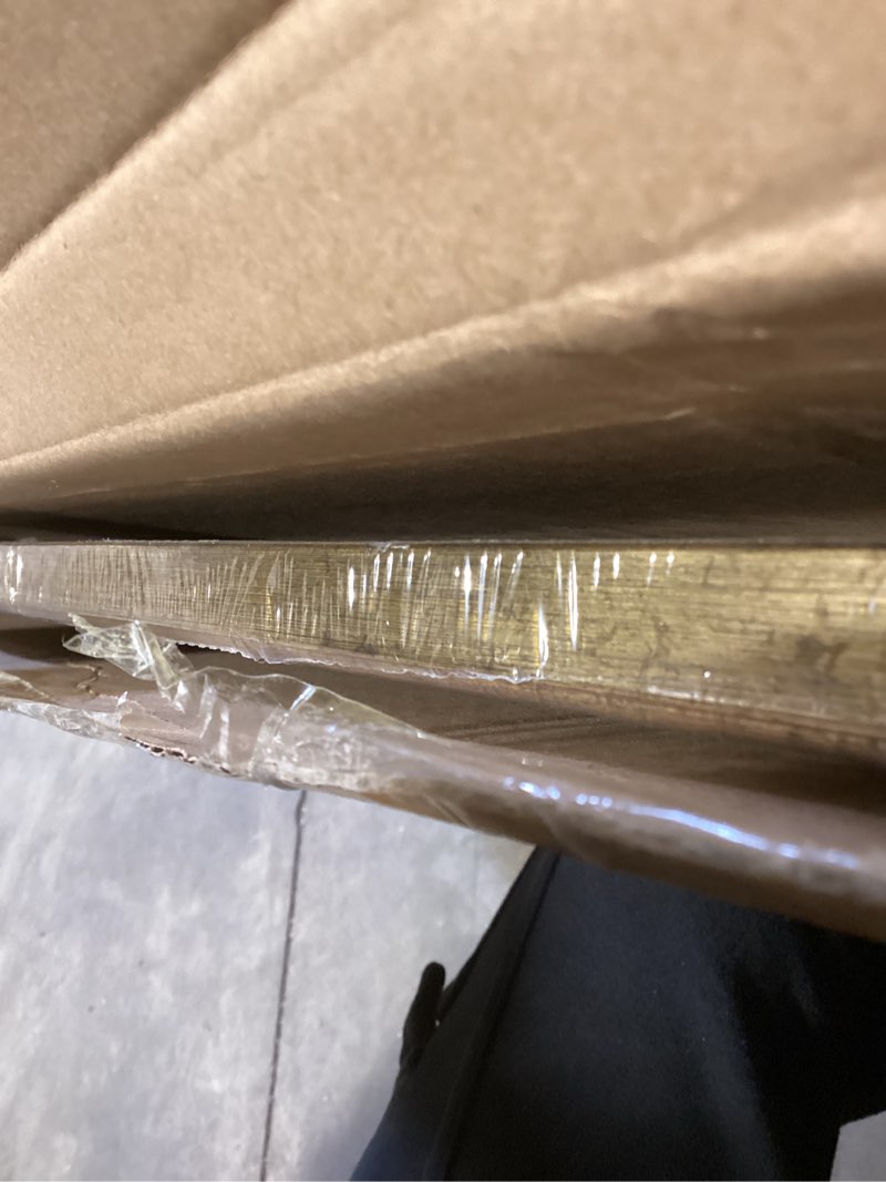 Condition photo showing New/Like New for Wood 24x24 Frame Gold, Ornate Natural 24x24in Poster Picture Frame, Modern Golden 24 x 24inch Gallery Wall Photo Frame with HD Plexiglass, Horizontal Vertical Wall Mounting Display 1pcs