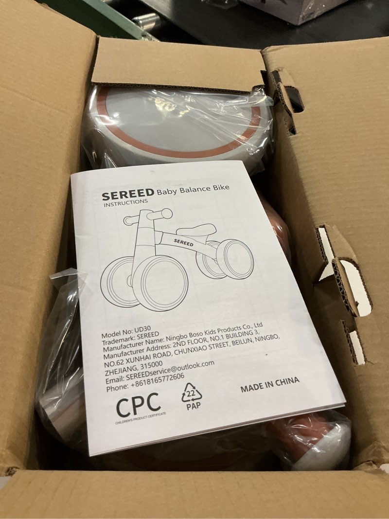 Condition photo showing New/Like New for sereed baby balance bike for 1 year old boys girls 12-24 month toddler balance bike, 4 wheels toddler first bike, first birthday gifts green