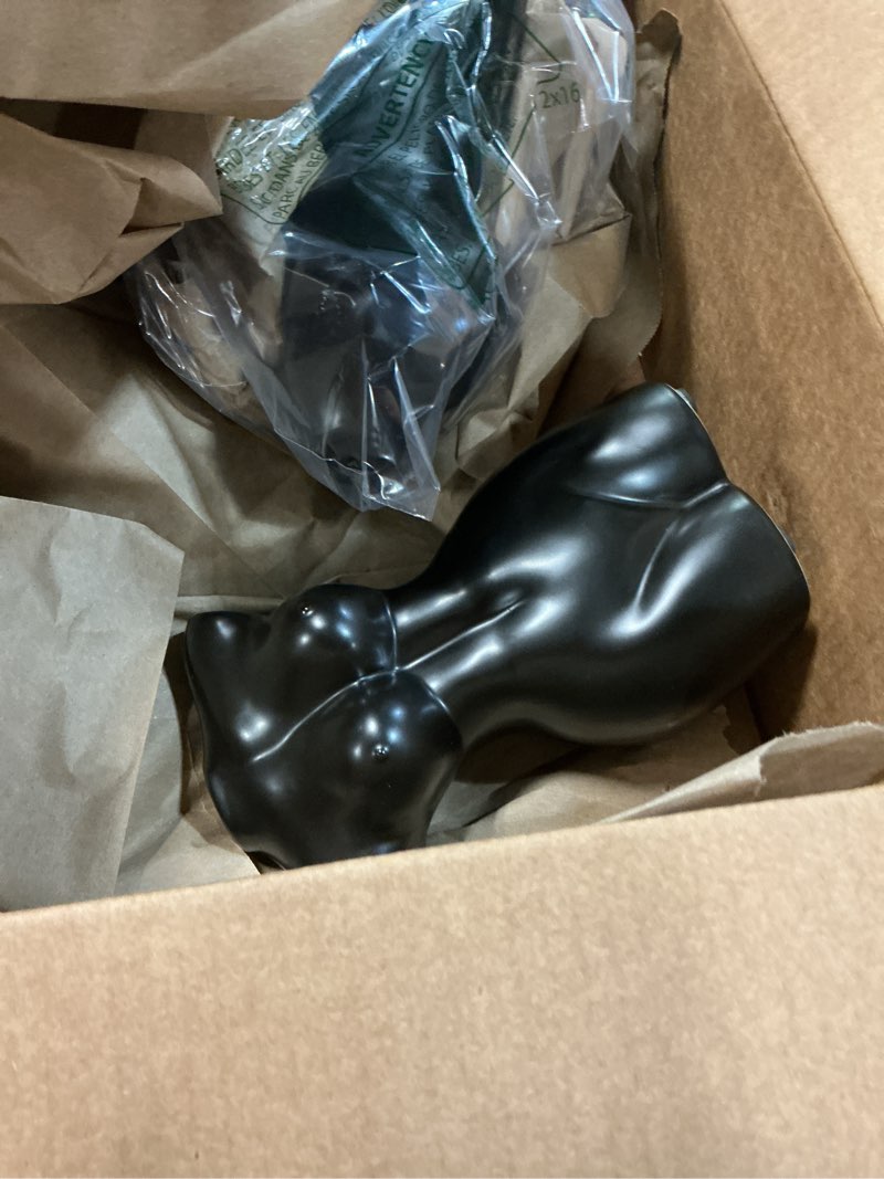 Condition photo showing Good Condition for Body Vase Female Form | Body Shaped Vase | Body Statue for Decor | Unique Female Body Vase | Woman Body Vase | Ceramic Incense Holder (Large, Black) Large Black