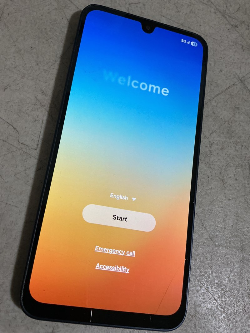 Condition photo showing As Is for screen cracked at&t galaxy a16 5g