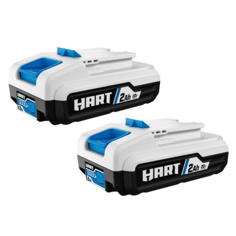 hart 2-pack 20-volt 2.0ah lithium-ion batteries (charger not included)