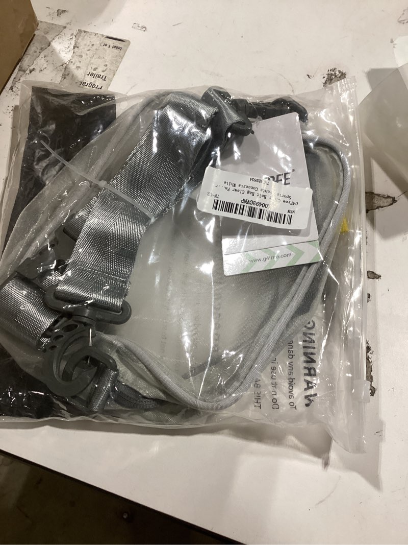 Condition photo showing New/Like New for G4Free Clear Sling Bag Clear Crossbody Mesh Purses for Women, Transparent Lightweight Chest Bag C-style