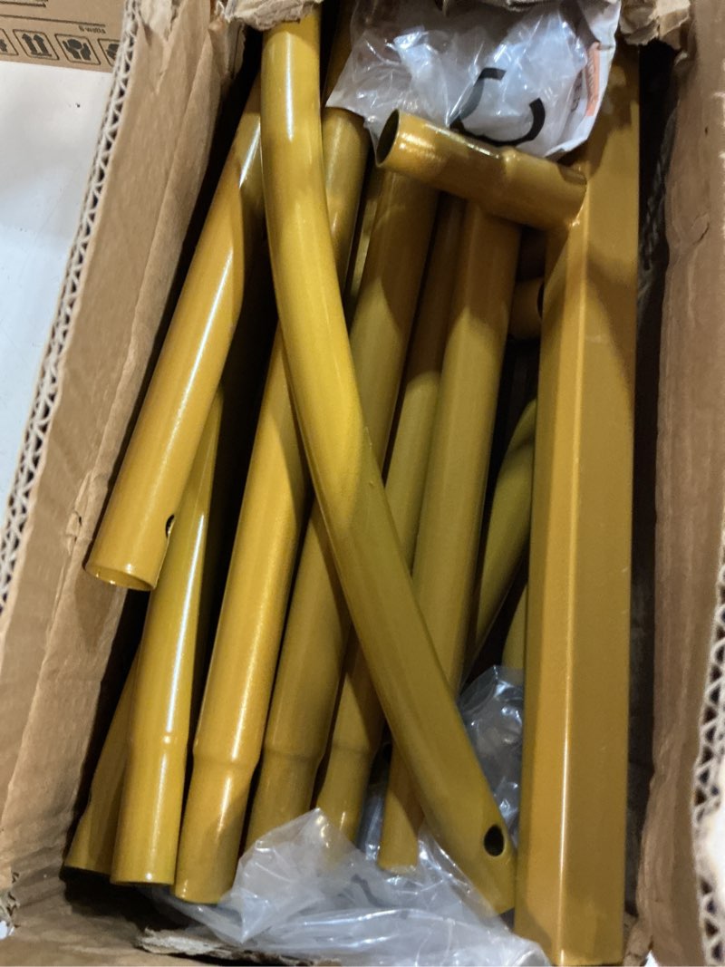 Condition photo showing New/Like New for 6.6ft metal arch backdrop stand gold balloon arch frame for wedding party | metal arch backdrop stand gold arched backdrop frame for ceremony birthday bridal baby shower garden arch decoration