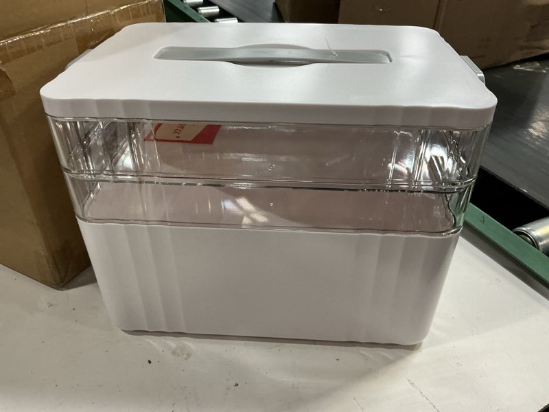 Condition photo showing Good Condition for arstpeoe 3-tier medicine organizer - portable medicine cabinet with plastic handle, multipurpose medical box, pill organizer, empty first aid kit for home