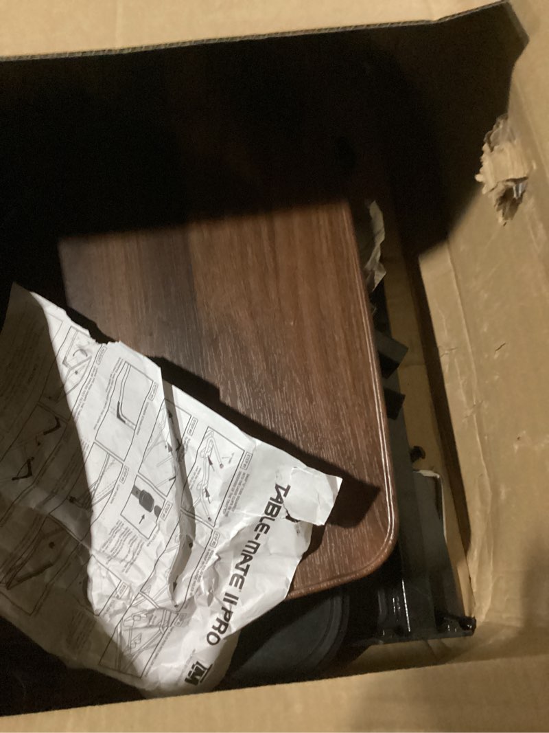 Condition photo showing Good Condition for (Similar to) Allpop TV Tray Table, Adjustable TV Dinner Tray for Eating, Folding Laptop Table with 6 Heights & 3 Tilt Angles, Cup Holder on Couch & Bed, Black Black Allpop-TV Tray