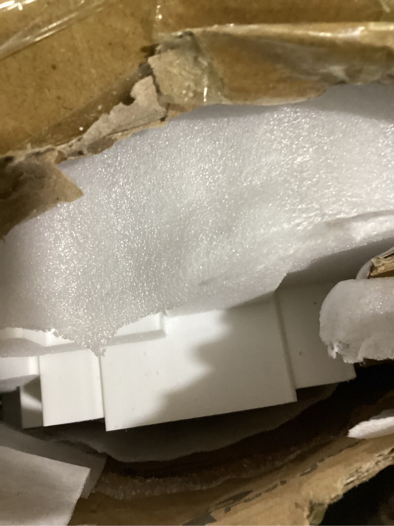 Condition photo showing As Is for 9Pcs 47.24?(Total 35.4 Ft) Ceiling Crown Molding with LED Duct Kit for Seamless Ambient Accent Lighting Waterproof Channel for LED Trim Moulding Strip Installation 1 Stairs