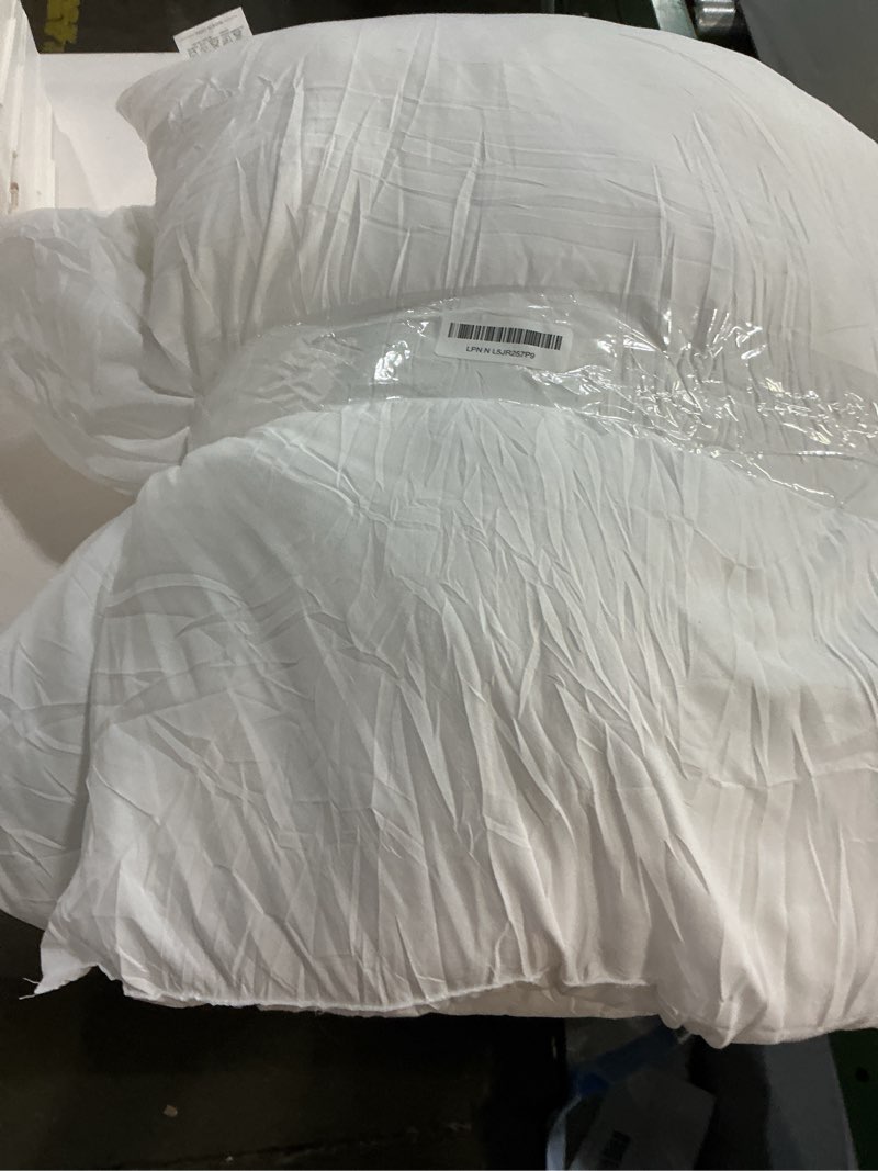 Condition photo showing Good Condition for EDOW Throw Pillow Inserts, Set of 2 Lightweight Down Alternative Polyester Pillow, Couch Cushion, Sham Stuffer, Machine Washable. (White, 26x26)