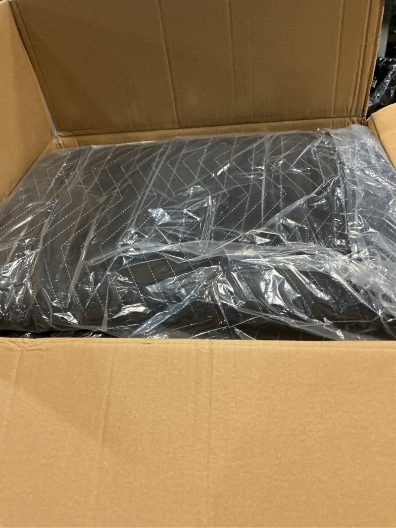 Condition photo showing New/Like New for 2 pack large sound dampening blankets - 96" x 80" heavy duty 850gsm acoustic blankets for studio soundproofing, noise reduction in rooms, home theaters | grommets for easy hanging, light blocking 80 x 96 inch