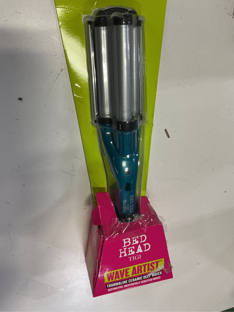 Condition photo showing New/Like New for bed head wave artist tourmaline ceramic deep waver in blue