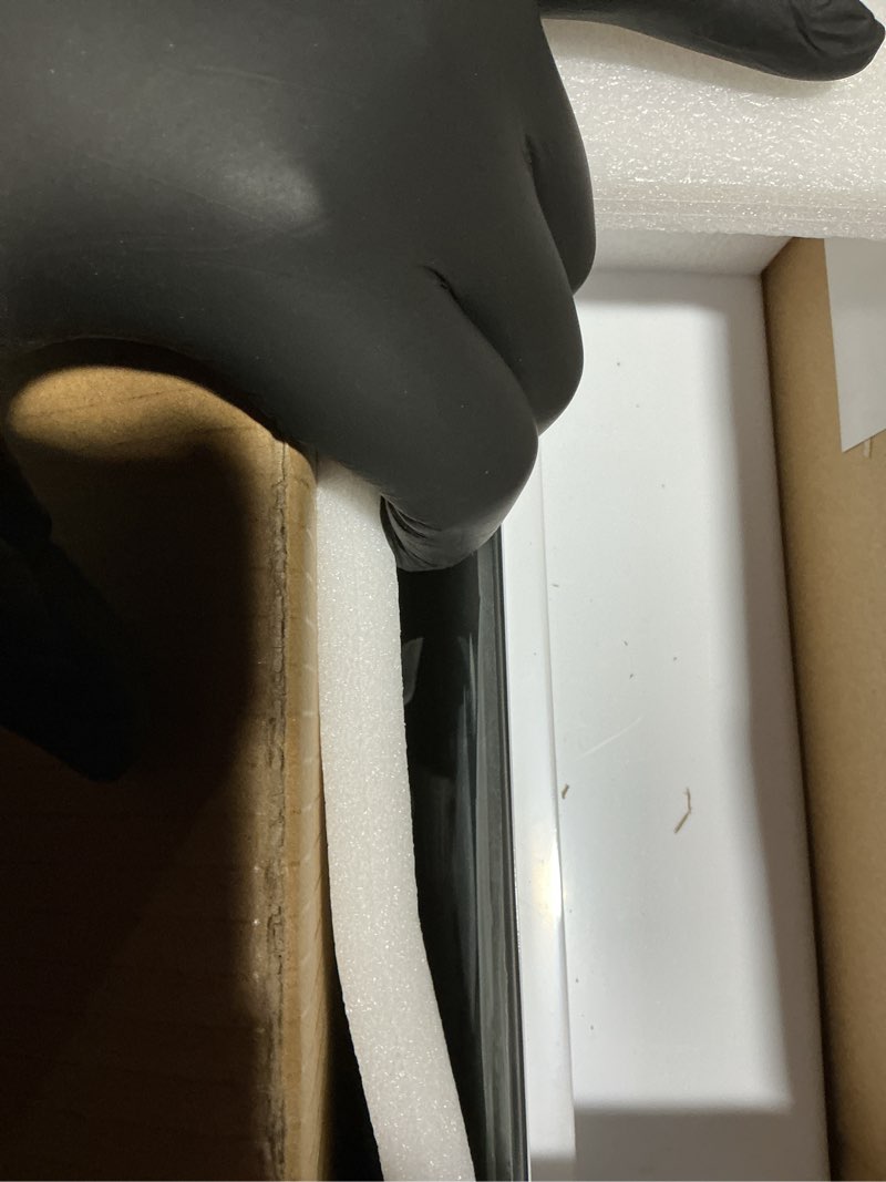 Condition photo showing As Is for Plastic Bathroom Medicine Mirror Cabinet 16 x 22 inch, Surface and Recessed Mount, Beveled Edge Mirror White 16x22 inch Beveled Edge Mirror