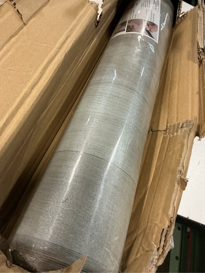 Condition photo showing Good Condition for Oxdigi Vinyl Flooring Roll 107 sq.ft | 3'4"W x 32'10"L, PVC Leather-Like Linoleum Floor Covering, Waterproof Durable Heavy Vinyl, Easy to Install with Tape, Removable- No Adhesive Backing, Grey Oak 3'4"W x 32'10"L (107 sq.ft) Grey Oak