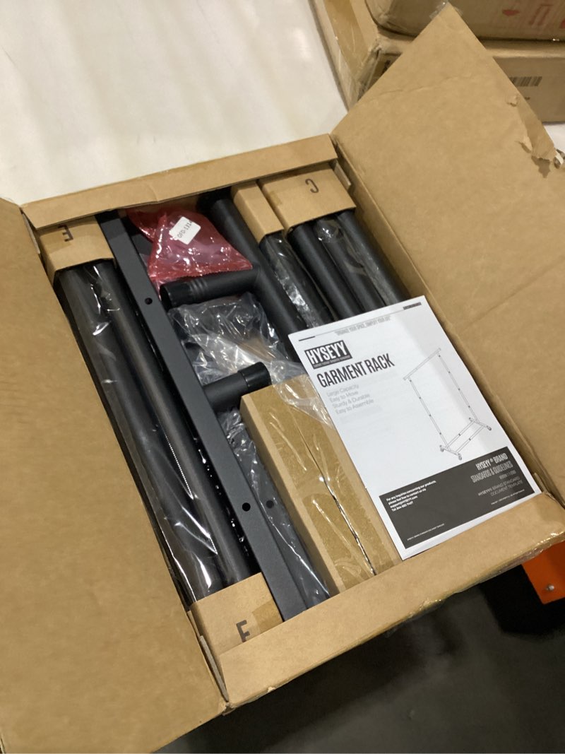 Condition photo showing New/Like New for Clothes Rack, Clothing Rack for Hanging Clothes, Rolling Garment Rack Sturdy Coat Rack Portable Wardrobe Rack Metal Closet Rack for Bedroom Laundry Living Room, Black