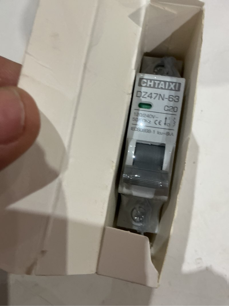 Condition photo showing Good Condition for ac miniature circuit breaker, 20 amp 120v/240v 1 pole | din rail mount, thermal magnetic trip, solar ac disconnect switch mcb c20
