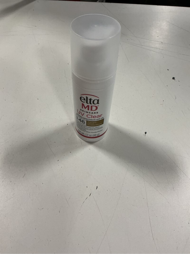Condition photo showing New/Like New for (exp:2028/03)eltamd uv clear tinted sunscreen for face - deep tinted spf 46 with zinc oxide, oil-free, dermatologist recommended, 1.7 oz