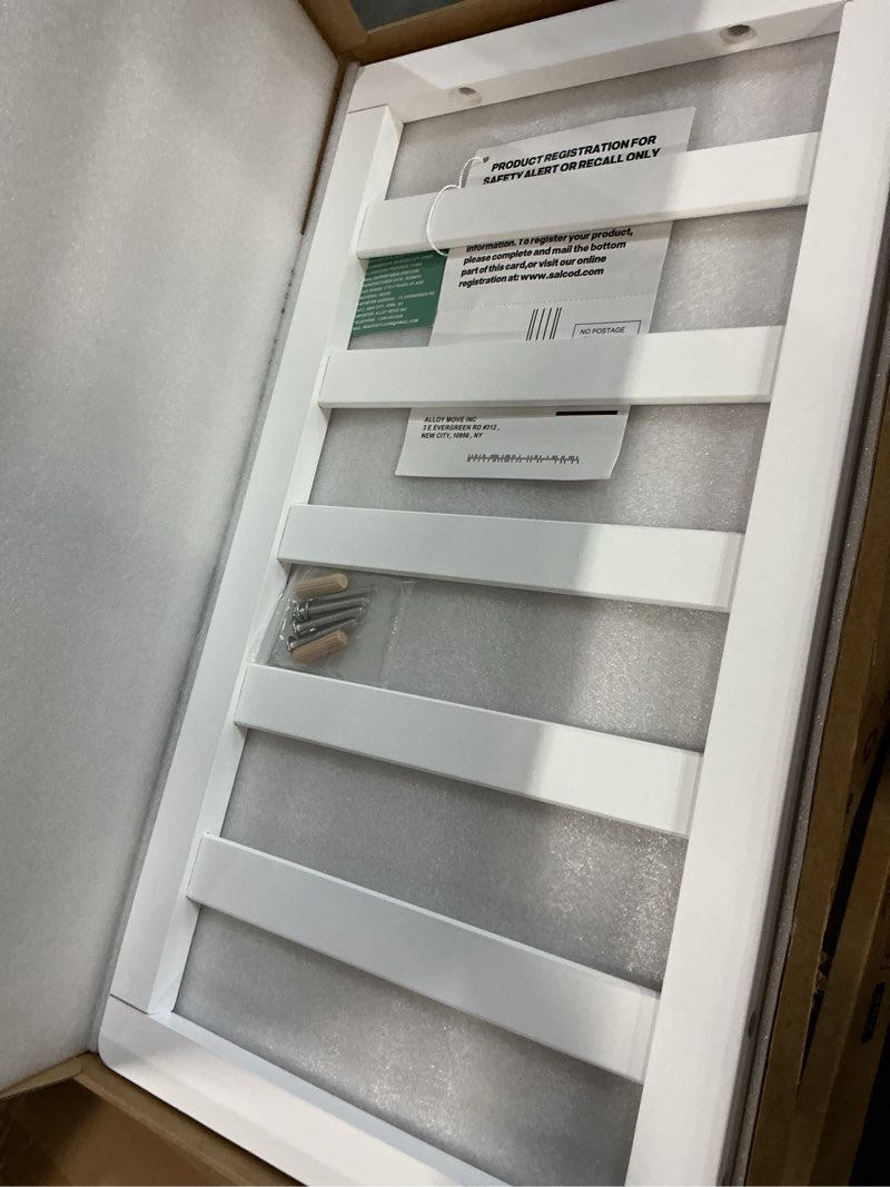 Condition photo showing New/Like New for toddler bed conversion kit (m12599) - cpsc certified, toddler safe guardrail compatible with davinci crib: charlie (m12801), grove (m9301), liam (m13401g), nathan (m12501), white