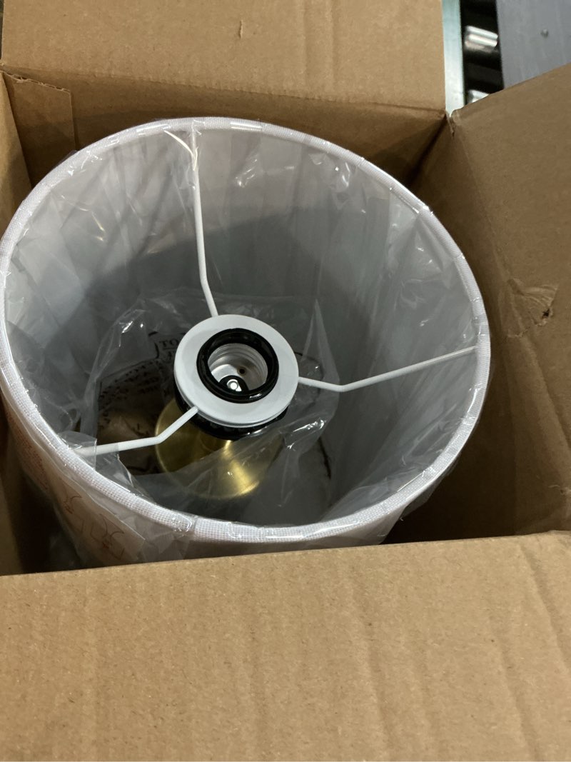 Condition photo showing Good Condition for Gold Bedside Lamp Touch Control Table Lamp for Bedroom, 3-Way Dimmable Nightstand Lamp with White Shade, Modern Table Lamp for Living Room, Minimalist Desk Lamp for Dorm, Home, Office, Bulb Included Gold Base with White Shade