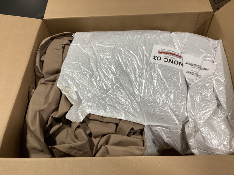 Condition photo showing Good Condition for Gazebo Curtain Replacement Universal 4-Panel Sidewalls 12' x 16', Outdoor Gazebo Privacy Curtains with Zipper, Replacement for Outdoor, Patio Canopy, Garden and Backyard (Curtain Only) 12' x 16' Khaki