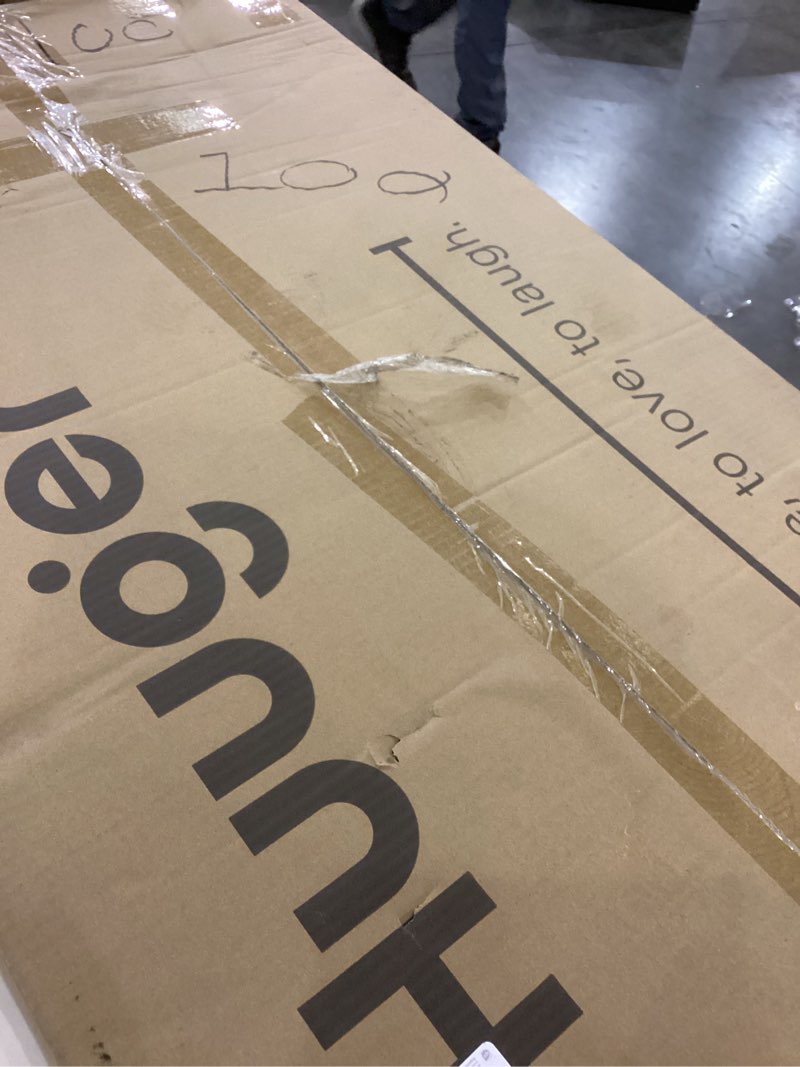 Condition photo showing Good Condition for Huuger 55 Inch L Shaped Desk with Power Outlets and USB-C Port, 0.95 Inch Thicker Desktop, Reversible Computer Desk, Larger Office Corner Gaming Desk, Metal Frame, for Home Office, Study, Rustic Brown 55inch with outlets Rustic Brown