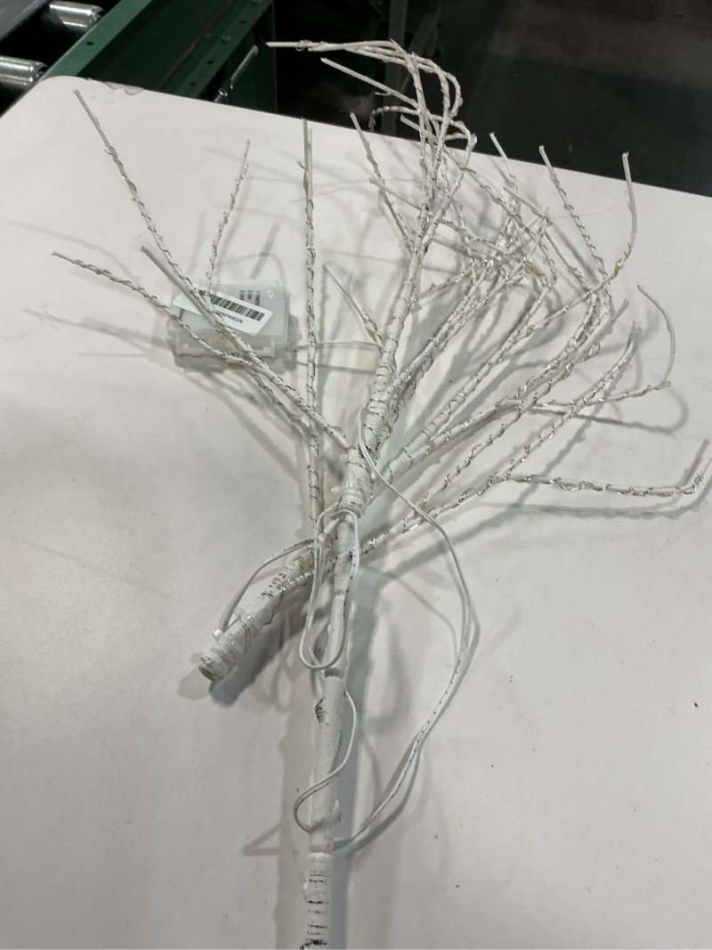 Condition photo showing As Is for Fudios Birch Branch Lights with Timer for vase 100 LED Lighted Willow Twig 32IN Tall Battery Operated Home Party Indoor Outdoor use White 1 SET