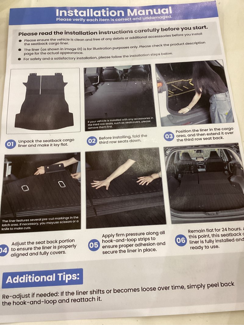 alfheim cargo liner for dog - nonslip waterproof pet dog back seat cover - durable washable boot liner mat travel, universal for medium small car truck suv (black