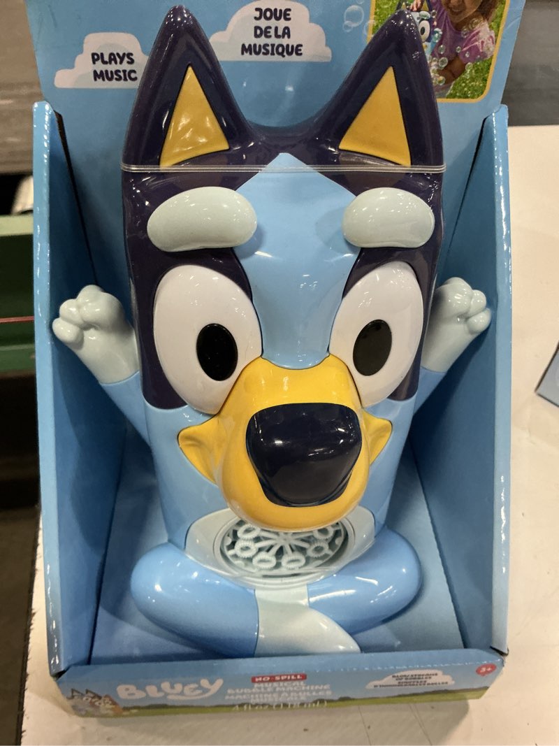 Condition photo showing Good Condition for little kid inc. bluey no spill musical bubble machine