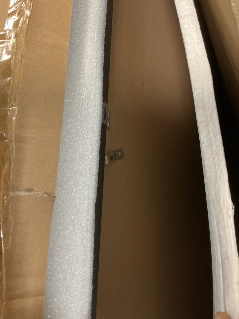 Condition photo showing New/Like New for 24x36 Poster Frame Set of 2, 24 x 36 Wood Picture Frames with Mat for 20x30, Wooden Photo Frame with Tempered Glass Cover for Wall Mounting Display, Black Black 24x36-2Pack