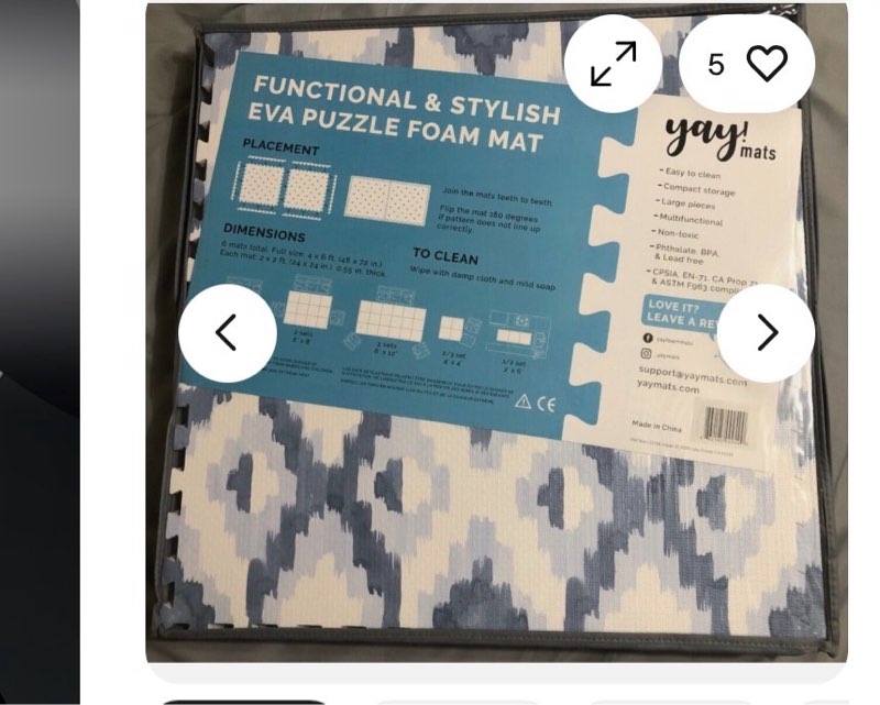 yay mats stylish extra large baby play mat. soft, thick, non-toxic foam covers