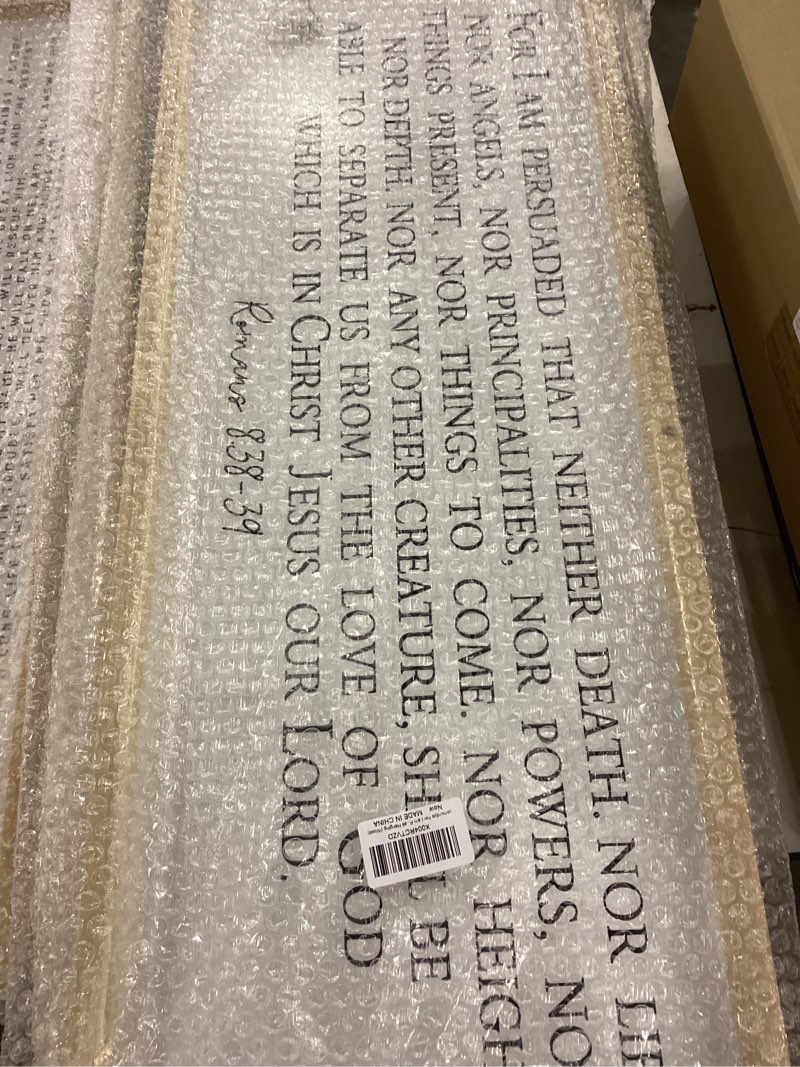 comurdyo Bible Verse Wall Decor For I am Persuaded That Neither Death nor Life Sign 32×12 Inch Roman